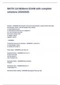 MATH 114 Midterm EXAM with complete solutions 2024&lowbar;2025&period;