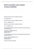 MATH 114 EXAM 1 with complete solutions 2024&lowbar;2025