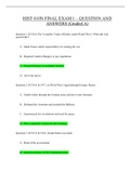 HIST 410N FINAL EXAM 1 &ndash; QUESTION AND ANSWERS &lpar;Graded A&rpar;