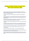   Semper Fit Basic Fitness Course Exam With Correct Solutions 2024