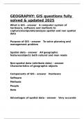 GEOGRAPHY GIS questions fully solved & updated 2025&period;