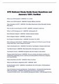 ATO National Study Guide Exam Questions and Answers 100&percnt; Verified