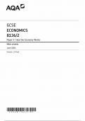 AQA GCSE ECONOMICS MARK SCHEME PAPER 2&lpar;8136&sol;2&semi;HOW THE ECONOMY WORKS&rpar;&period;