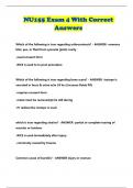 NU155 Exam 4 With Correct Answers