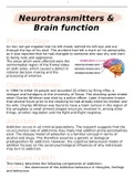 Neurotransmitters & Brain function