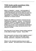 TCEQ study guide questions fully solved & updated 2025&period;
