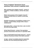 Texas Irrigation Technician Exam questions fully solved & updated 2025&period;