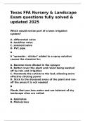 Texas FFA Nursery & Landscape Exam questions fully solved & updated 2025&period;
