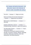 TEST BANK PATHOPHYSIOLOGY THE BIOLOGIC BASIS FOR DISEASE IN ADULTS AND CHILDREN 8th Edition