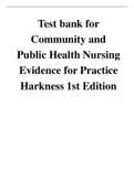 Test bank for Community and Public Health Nursing Evidence for Practice Harkness 1st Edition 