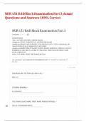 NUR 151 Bundled Exams with complete Solution