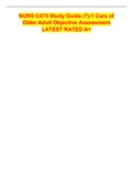 NURS C475 Study Guide &lpar;7&rpar;-1 Care of Older Adult Objective Assessment LATEST RATED A&plus;