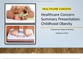 NR 506 Week 7 Assignment&colon; Summary of Healthcare Concern Presentation&vert;complete A&plus; Guide