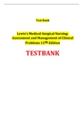 Test Bank for Lewis's Medical-Surgical Nursing: Assessment and Management of Clinical Problems, Single Volume 11th Edition by Mariann M. Harding, Jeffrey Kwong, Dottie Roberts [Complete Test Bank]