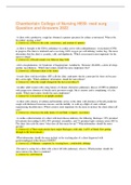 Chamberlain College of Nursing HESI- med surg Question and Answers 2022