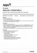 AQA A LEVEL ENGLISH LITERATURE A 7712&sol;2A QUESTION PAPER 2A 2024  &lpar;Text in shared contexts&colon;WW1 and its aftermath&rpar;