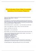 PCA Ordination Exam Bible Knowledge Questions And Answers Rated A&plus;&period;