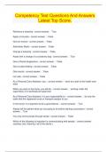 Competency Test Questions And Answers Latest Top Score&period;