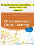 Test Bank For Clinical Reasoning Cases in Nursing 8th Edition by Test Banks Mariann M&period; Harding&semi; Chapter 1-15