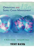 Test Bank for Operations And Supply Chain Management 13th Edition By F. Robert Jacobs 