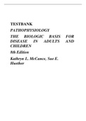 TESTBANK PATHOPHYSIOLOGY THE BIOLOGIC BASIS FOR DISEASE IN ADULTS AND CHILDREN 8th Edition Kathryn L. McCance, Sue E. Huether