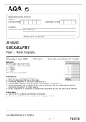 A-LEVEL-GEOGRAPHY PAPER 2 HUMAN GEOGRAPHY