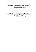 Test Bank Contemporary Nursing 8th Edition Cherry all chapters