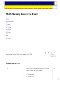 ENGLISH MISC TEAS Nursing Enterence Exam Questions a...Guide Quizlet Flashcards by Tadams18