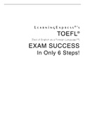 TOEFL EXAM SUCCESS In Only 6 Steps