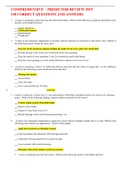 COMPREHENSIVE &ndash; PREDICTOR REVIEW 2019 150 CORRECT QUESTIONS AND ANSWERS
