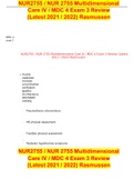 NUR2755 &sol; NUR 2755 Multidimensional Care IV &sol; MDC 4 Exam 3 Review &lpar;Latest 2021 &sol; 2022&rpar; Rasmussen