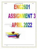 ENG2601 ASSIGNMENT 3 ESSAY APRIL 2022