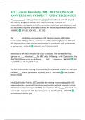 AOC General Knowledge MQT QUESTIONS AND ANSWERS 100&percnt; CORRECT &vert; UPDATED 2024-2025