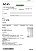 AQA AS PHYSICS Paper 1 QP 2020