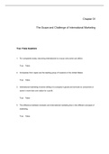 International Marketing, Cateora - Complete test bank - exam questions - quizzes (updated 2022)