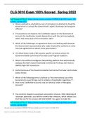 CLG 0010 Exam 100&percnt; Scored&lowbar; Spring 2022 