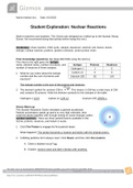 Gizmos Student Exploration: Nuclear Reactions| Answer Key| Grade A+