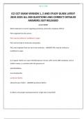 CCI CCT EXAM VERSION 1&comma; 2 AND STUDY GUIDE LATEST 2024-2025 ALL 300 QUESTIONS AND CORRECT DETAILED ANSWERS JUST RELEASED
