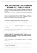 REM 100 FINAL UPDATED Actual Exam  Questions and CORRECT Answers