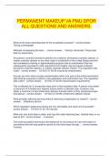  PERMANENT MAKEUP VA PMU DPOR ALL QUESTIONS AND ANSWERS&period;