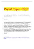 Psy362 Topic 1 DQ 2