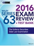 &lpar;Wiley FINRA series&rpar; Securities Institute of America - Wiley series 63 exam review 2016 &plus; test bank&lowbar; the uniform securities state law examination-John Wiley and Sons &lpar;2016&rpar;