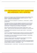   Z-51 REFRIGERATION TEST QUESTIONS AND ANSWERS 100&percnt; VERIFIED&period;