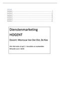 Samenvatting dienstenmarkteting HOGENT + notities