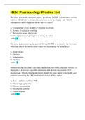 HESI RN Pharmacology Practice Test&sol; Latest 2022&sol; Questions & Answers