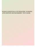 WONGS ESSENTIALS OF PEDIATRIC NURSING 10TH EDITION HOCKENBERRY TEST BANK
