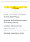  Intro To Chemistry Questions And Answers 100&percnt; Verified&period;