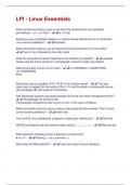LPI - Linux Essentials  Questions and Answers Latest Update 100&percnt; Correct&period;