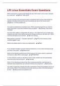 LPI Linux Essentials Exam  Questions and Answers Latest Update 100&percnt; Correct&period;