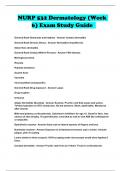 NURP 532 Dermatology &lpar;Week 6&rpar; Exam Study Guide 